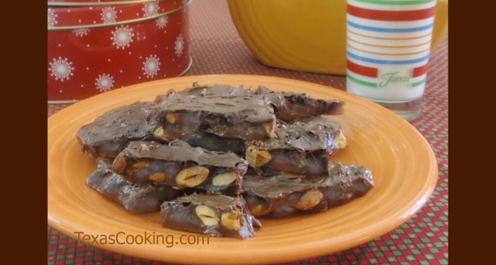 Almond Toffee with Chocolate Topping on a plate