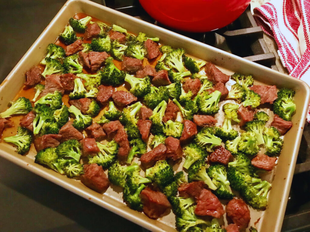Broccoli Beef Sheet Pan
