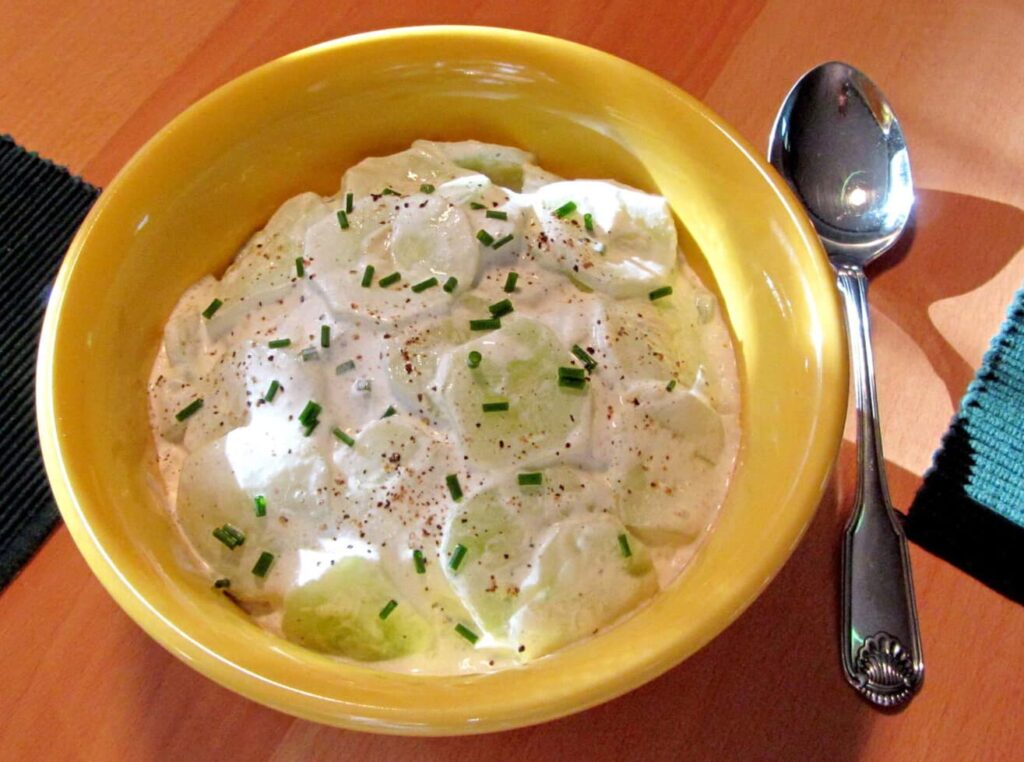 Cucumbers in Sour Cream