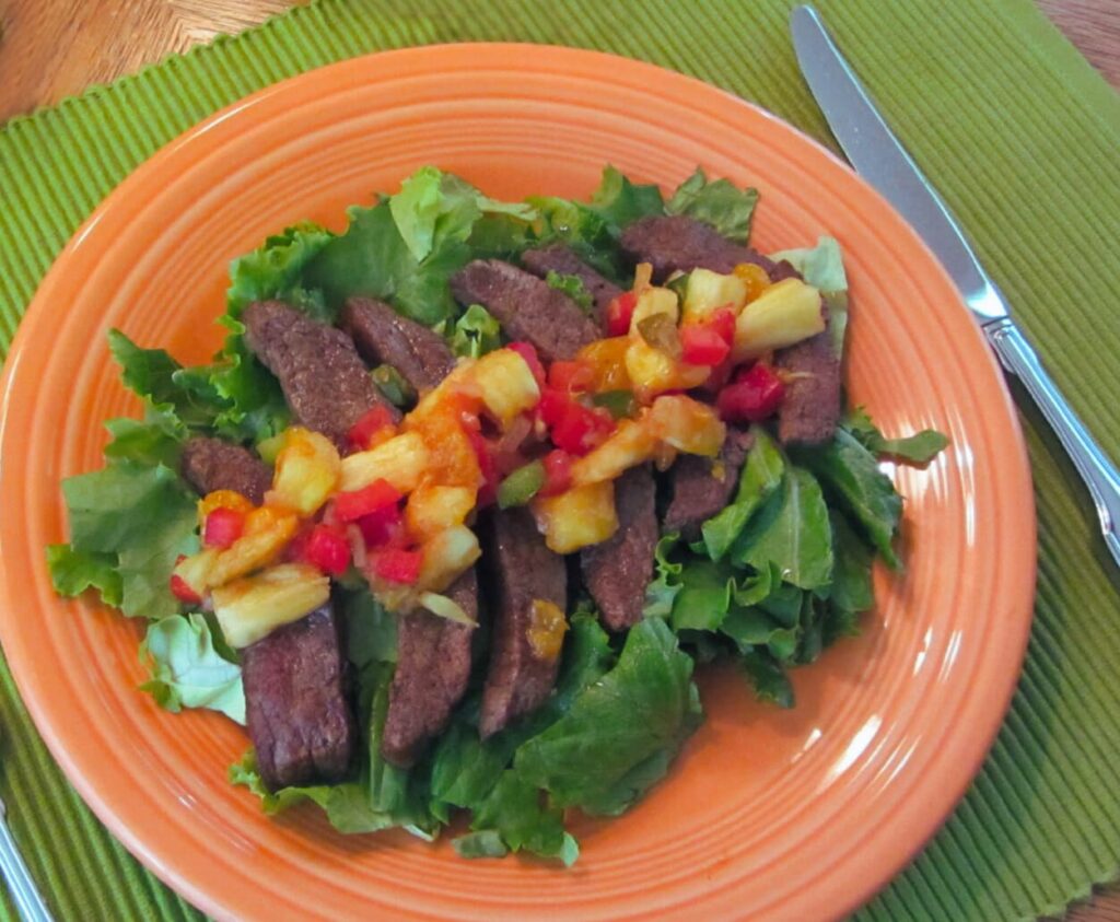 Flank Steak with Pineapple Salsa