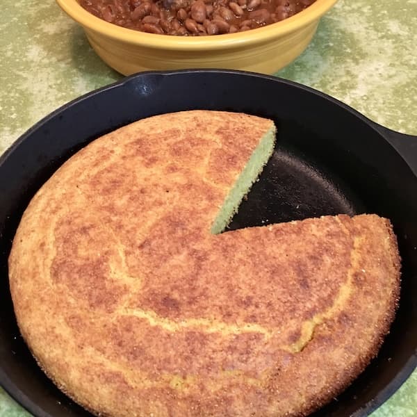 Texas Cornbread and Beans
