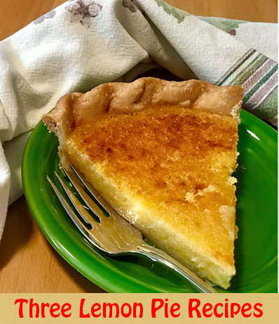 Three Lemon Pie Recipes